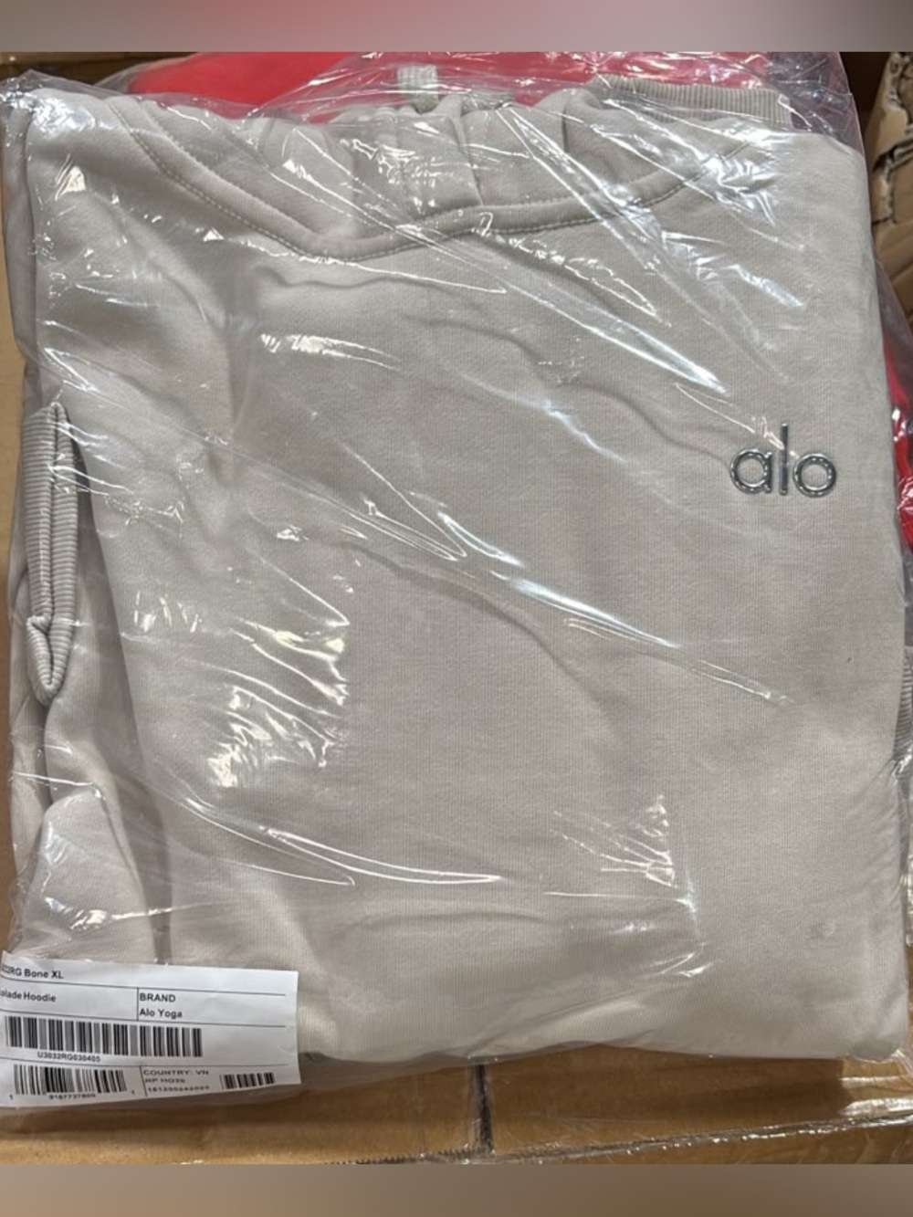Alo Accolade Hoodie Sweatshirt - Bone (sku: U3032RG-bone)